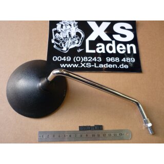 Spiegel links, rund 12mm Stange, Kunststoff schwarz, original - "neue Modelle"