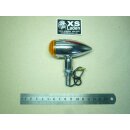 Blinker Mini-Bullet-Light, Alu-chrom, gelbes Glas,...