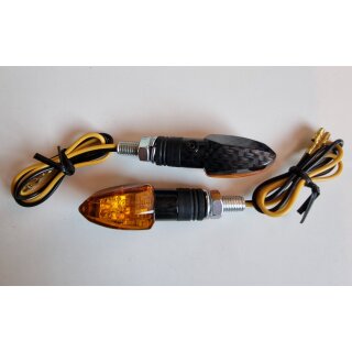 Halogen-Blinker mit robustem Kunststoffgehäuse, gelbes Glas, E-geprüft