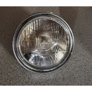 Scheinwerfereinsatz mit Chromringen und Montagering, Original