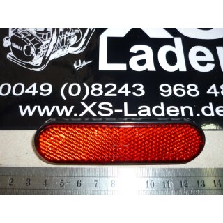 Rückstrahler (Katzenauge) 97x26mm, runde Enden, 2 Befestigungsschrauben M4