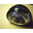 H4-Komplettscheinwerfer schwarz, Metall-Lampentopf,...