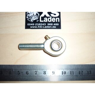 Kugelgelenkkopf M8 Linksgewinde (mit Bohrung 8mm), z.B. für Bremsgestänge an vorverlegten Fußrastenanlagen