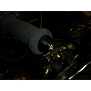 Lenkerendgewichte (Lenkerstopfen) Alu für 22mm Stahllenker, konisch mit 27,5mm Durchmesser, schwarz