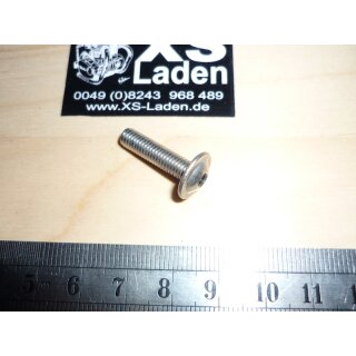 Linsenkopfschraube mit Innensechskant M5x20,  (z.B. Kennzeichenschraube, Verkleidungsschraube usw.)