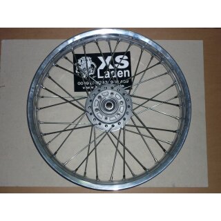 Vorderrad 2.15x19", Alufelge (Flachschulter), Edelstahlspeichen, auf angelieferter Kundennabe montiert