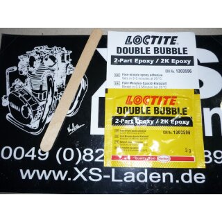 2 Komponenten Klebstoff 3g Portionsbeutel (z.B. für Risse im Kunststoffseitendeckel, Heizgriffe am Lenker, usw.)