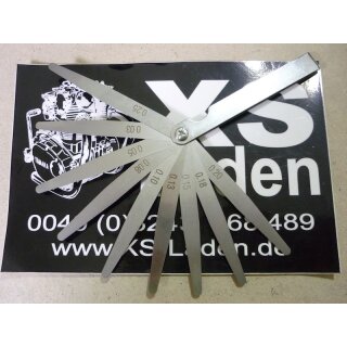 Fühlerlehrenset Profi, 9-teilig,(0,03; 0,05;0,08; 0,1; 0,13; 0,15; 0,18; 0,2; 0,25)