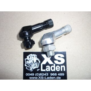 Reifenventil 90° abgewinkelt, Alu schwarz, für Bohrung 8,3mm