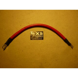 Power or ground cable, black, 530mm (21") lenght, 1x 6mm 1x8mm connecting hole