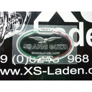 Aufkleber 90 ANNI GUZZI, schwarz