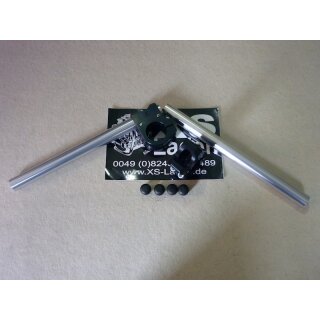 Stummellenker Sport-Match, 35mm, Schelle schwarz, Alu-Lenkrohre silber