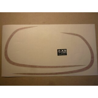 Tankdecor SE 400, Zierlinien gold-rot, Top Qualität auf Trägerfolie.