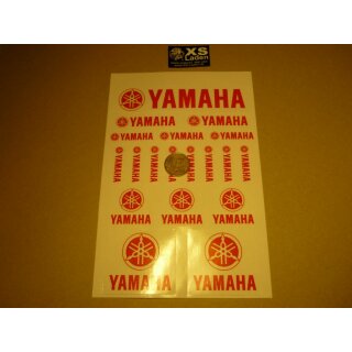 Sticker Set Yamaha, rot, Original Yamaha