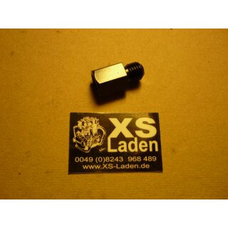 Spiegeladapter links, schwarz, M10 innen und aussen (Erhöhung 15mm)