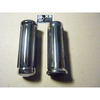 Lenkergriffe Chrom mit Gummieinlage 7/8 Zoll