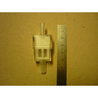Benzinfilter eckig, Kunststoff, Anschluss 6mm