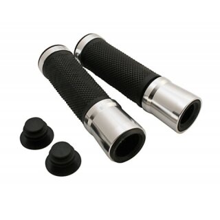 Lenkergriffe Gummi/Aluminium, silber