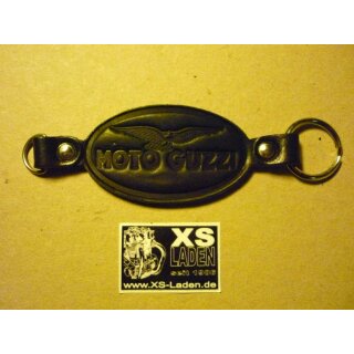 Schlüsselanhänger Moto Guzzi punziert aus Echtleder