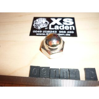 Hutmutter verchromt M10x1,25, kurze Form