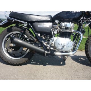 Auspuff Classic Sport, (2 Stück) schwarz matt, 38mm, herausnehmbarer Schalldämpfer (Db-Eater)